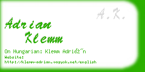 adrian klemm business card